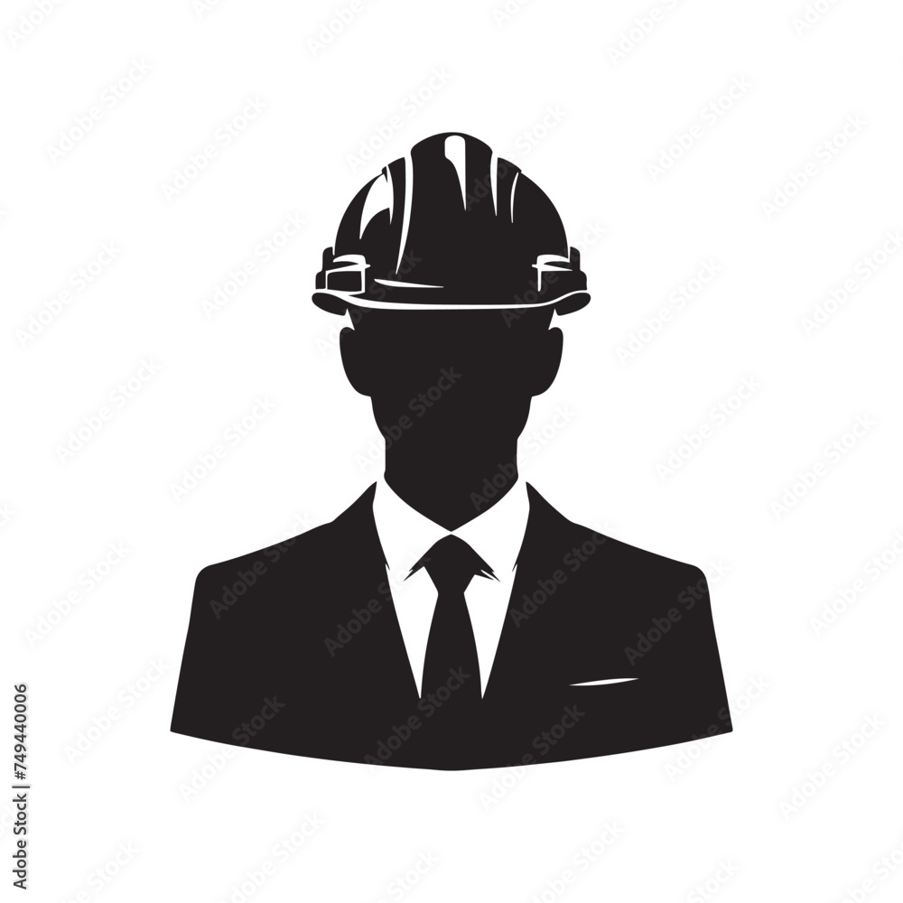 Awe-Inspiring Civil Engineer Silhouette Ensemble - Unraveling the Veil of Professionalism with Engineer Illustration and Engineer Vector
