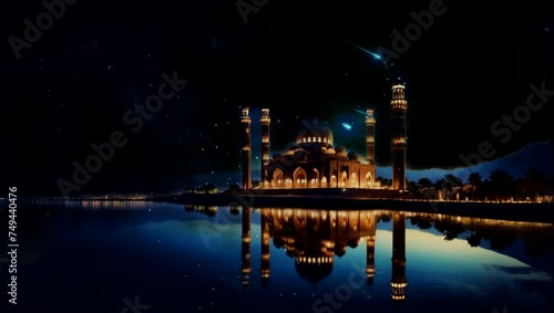 night view of the mosque Ramadan kareem night view of the hagia sophia night view of the mosque mosque at night photo