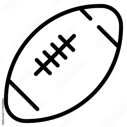 American football ball icon. Rugby ball icon,