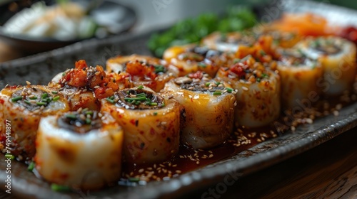 Korean BBQ - Rolling short plate with mushrooms 
