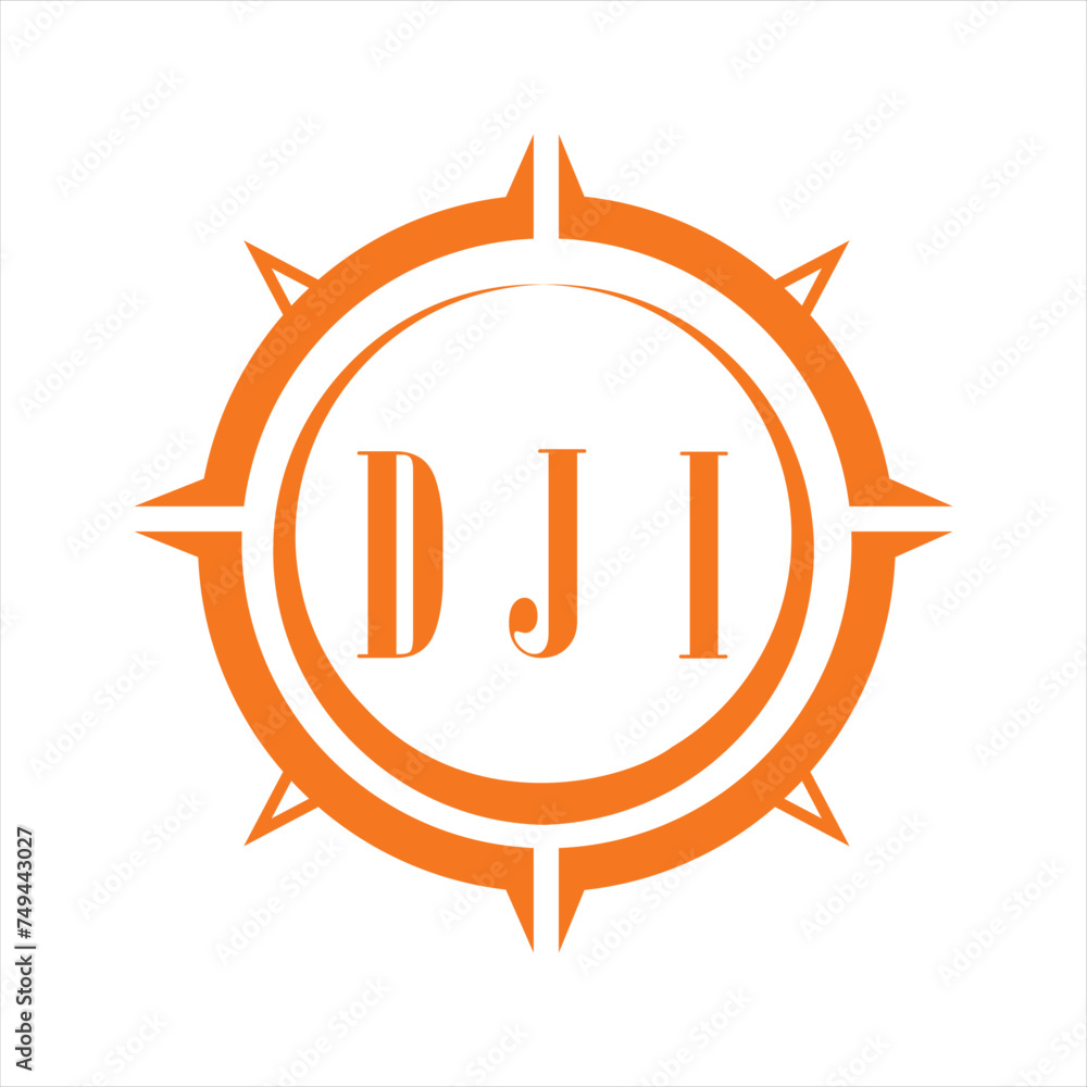 DJI letter design. DJI letter technology logo design on white background. DJI Monogram logo design for entrepreneur and business.