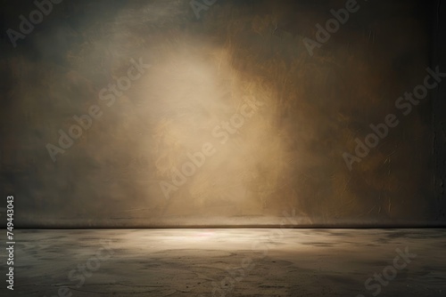 Abstract textured wall with light beam effect - A warm light beam cast on a textured wall creates a dramatic and moody atmosphere for conceptual photography