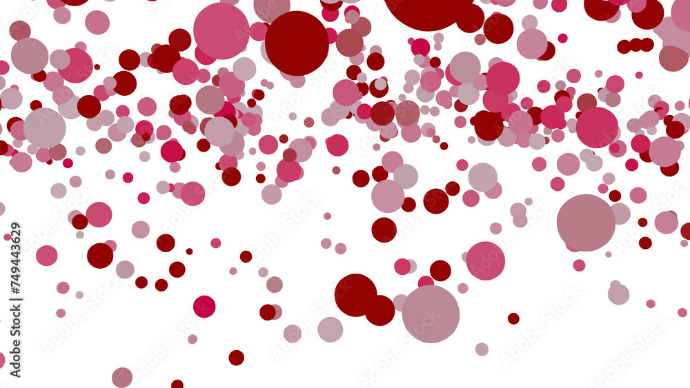 抽象的な無数のカラーボール：花、梅、桜、ばら