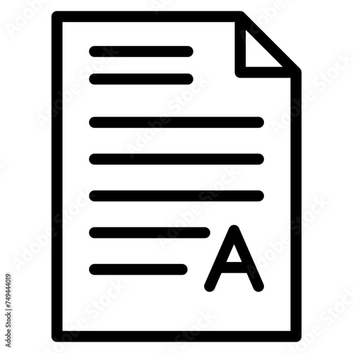 excellent grade result, exam or academic result icon photo