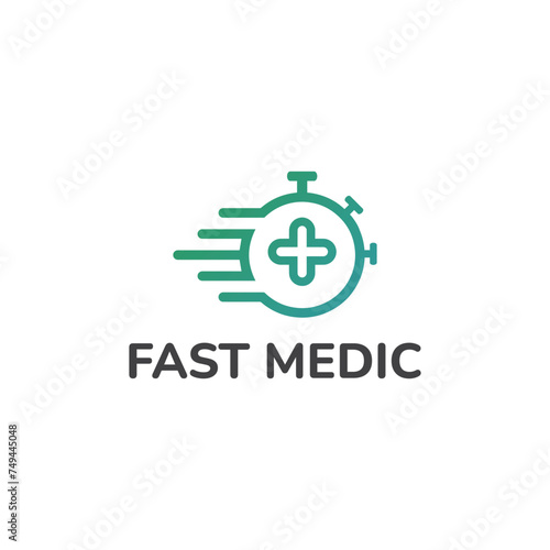 Fast Medic Logo Vector Modern Simple