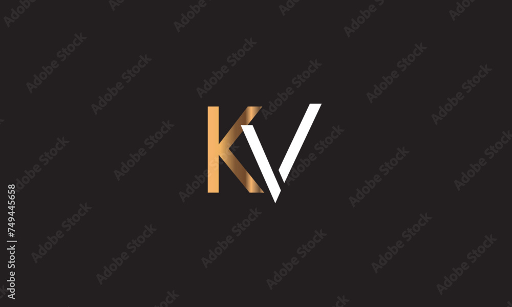 KV, VK, K, V Abstract Letters Logo Monogram KV, VK, K, V Abstract Letters Logo Monogram