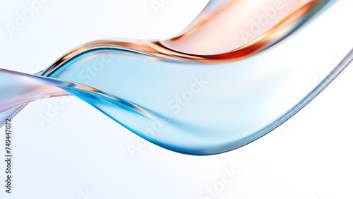 Fototapeta Naklejka Na Ścianę i Meble -  Abstract 3D background bright glass colorful gradient fluid wave render texture