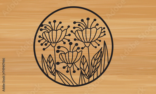 Flower Wall Decor Art,laser Cut File Svg