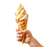 Melon ice cream png - ice cream, cone, child's hand, waffle cone 