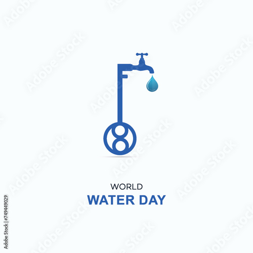 World Water Day | poster, drop off. water, World, Water Day post, 22 March, Water day, concept, World water day social media poster, Saving water and. vector  Water Day poster design, Toilet Day 
