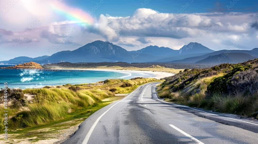 Mountain scenery scene with beach, animated virtual repeating seamless 4k
Mountain scenery scene with beach, animated virtual repeating seamless 4k