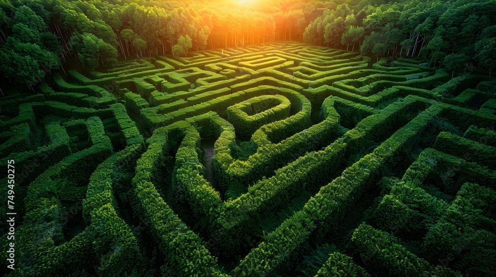 green maze with grass mental health generative art green maze with grass mental health generative art