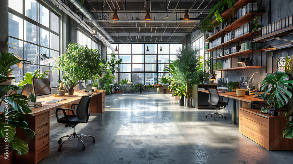 Contemporary Office Space: Modern Interior Design with White Furniture and Technology Contemporary Office Space: Modern Interior Design with White Furniture and Technology