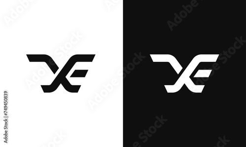 Minimal elegant, Outstanding professional trendy awesome artistic XE, EX initial based Alphabet logo.