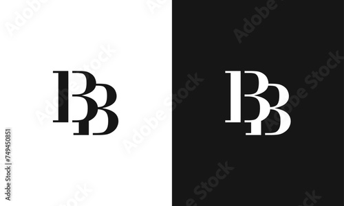 Abstract letter BB logo. The logo icon creatively incorporates an abstract shape.
