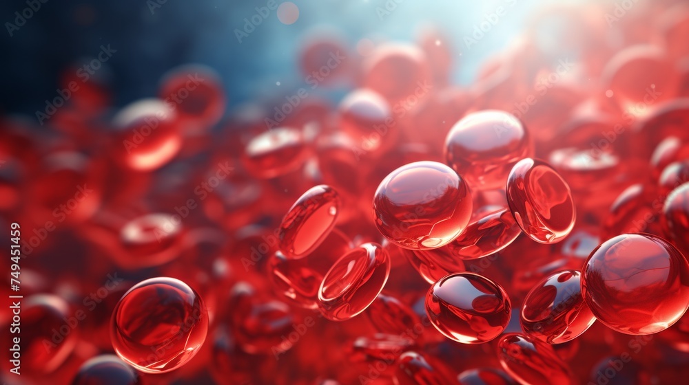 Transparent red blood cells molecules
Transparent red blood cells molecules