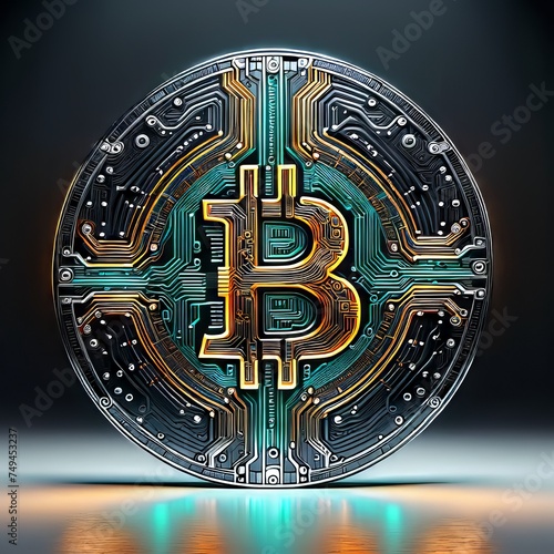 Bitcoin Coin Logo Symbol   Cryptocurrency  Digital Money  eMoney  DeFi  Decentralizes Finance