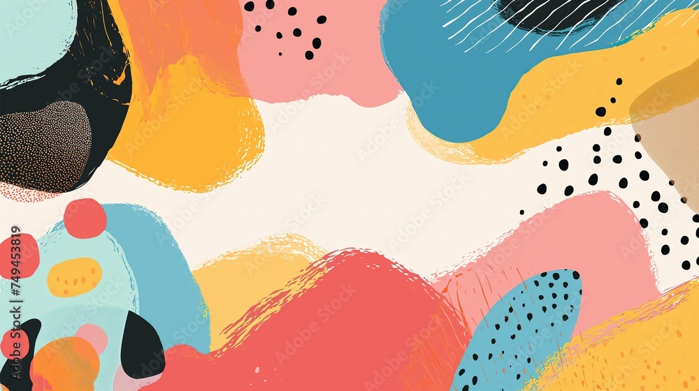 abstract modern background with free shape pattern and dot spot, Generative Ai abstract modern background with free shape pattern and dot spot, Generative Ai