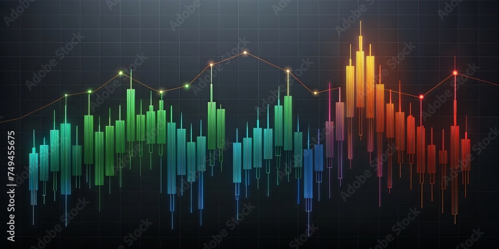 accompanied by an upward graph chart, symbolizes the growth and progress in the realm of business marketing, indicating a positive trend in financial success and market development.