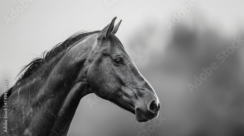 The regal profile of a majestic stallion