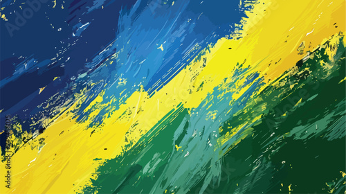 Gabon Flag Brush Vector Illustration