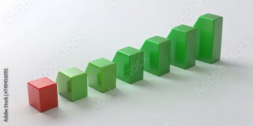 accompanied by an upward graph chart  symbolizes the growth and progress in the realm of business marketing  indicating a positive trend in financial success and market development.