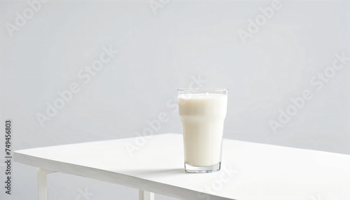 glass of milk on the table