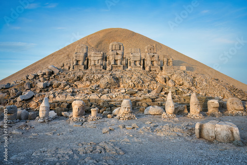 Mount Nemrut sanctuary, East terrace, Adiyaman province, Turkey photo