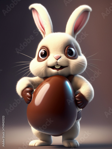 Chocolate easter bunny and eggs © Maria