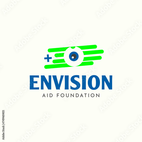 Envision Aid Foundation, Health care, Foundation Eyesight logo design for medial hospital, abstract logo design