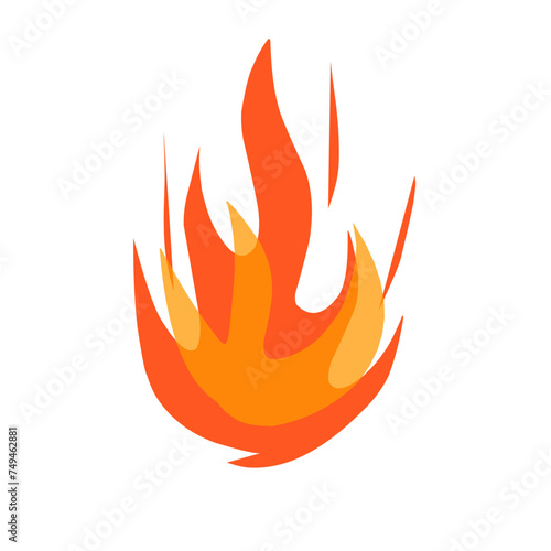 fire flame icons set isolated on white background