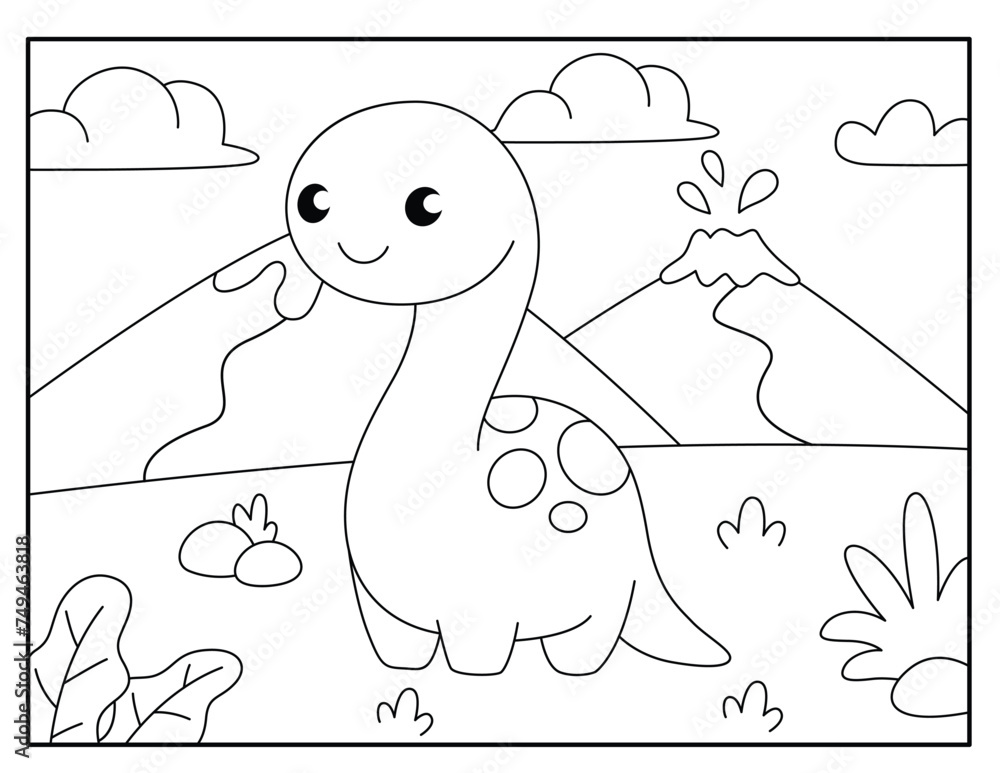 Obraz premium Dinosaur coloring pages for kids