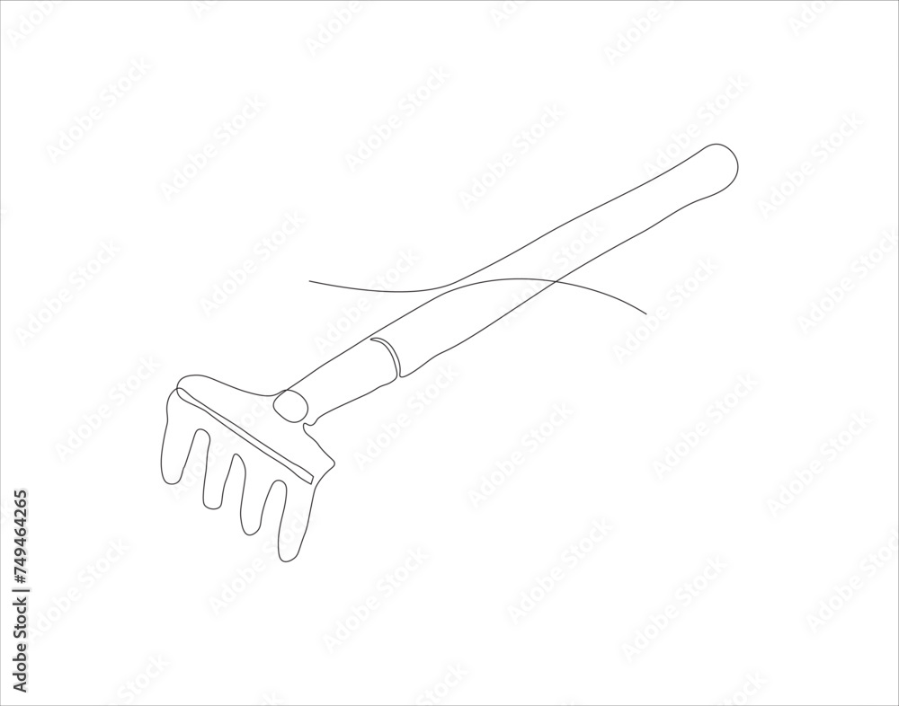 Continuous Line Drawing Of Shovel. One Line Of Shovel. Gardening Tool Continuous Line Art. Editable Outline. Continuous Line Drawing Of Shovel. One Line Of Shovel. Gardening Tool Continuous Line Art. Editable Outline.