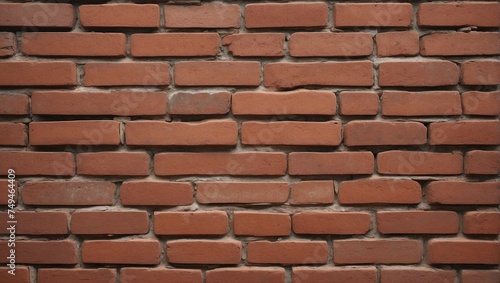 Distressed Brown Brick Wall Background. AI Generated 