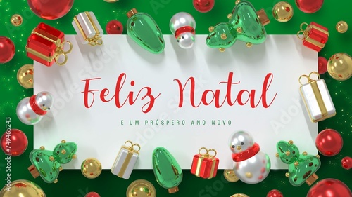 Beautiful Realistic Christmas Banner Template With 3D Floating Elements 2 1