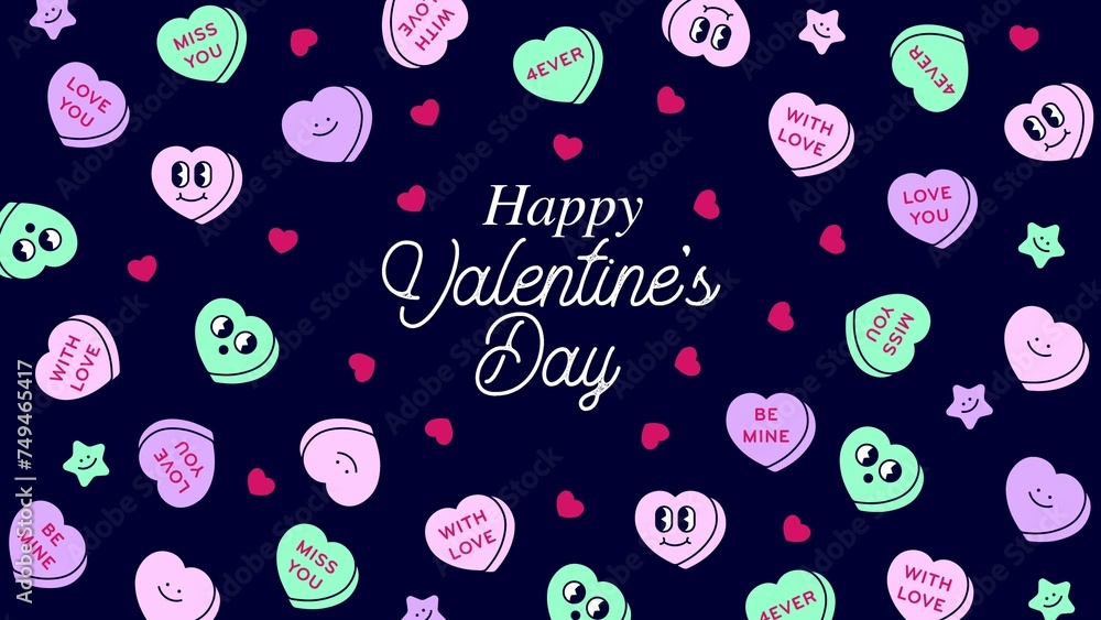 Cutie Valentine S Day Banner With Hearts Cutie Valentine S Day Banner With Hearts