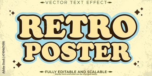 Retro Vintage Text Effect Editable 70s 80s Text Style 20