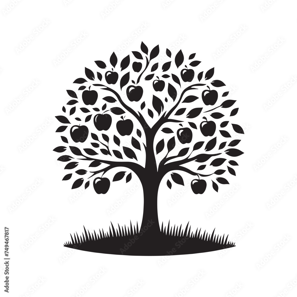 Flourishing Apple Tree Silhouette - Embracing the Cycle of Growth and Renewal - Illustration of Apple Tree - Vector of Apple Tree - Silhouette of Apple Tree
Flourishing Apple Tree Silhouette - Embracing the Cycle of Growth and Renewal - Illustration of Apple Tree - Vector of Apple Tree - Silhouette of Apple Tree