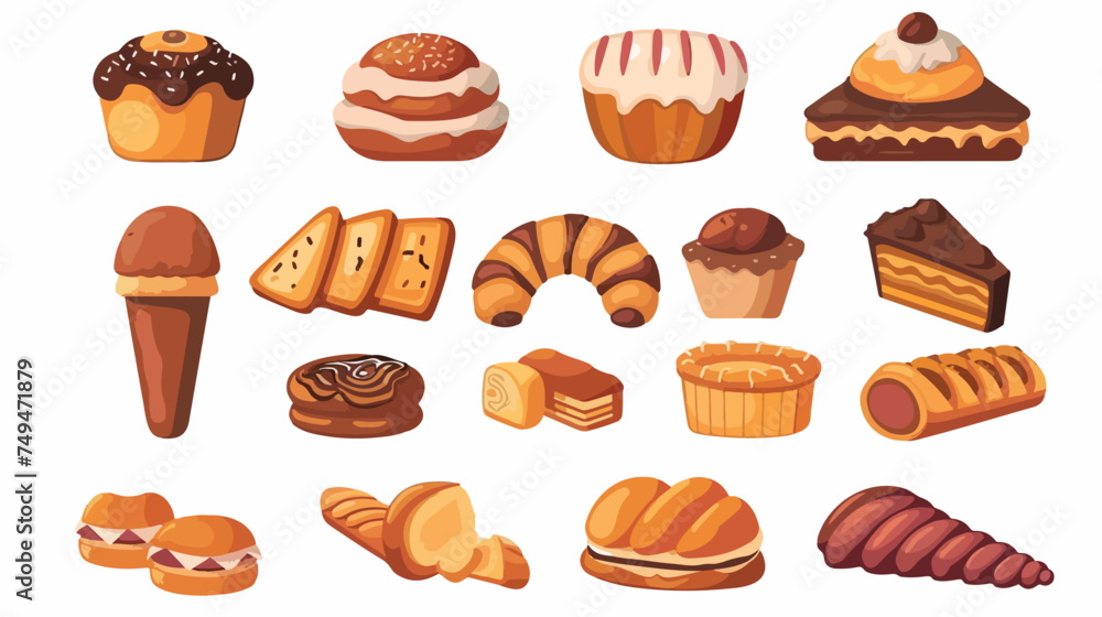 Bakery food menu icon vector illustration design iso