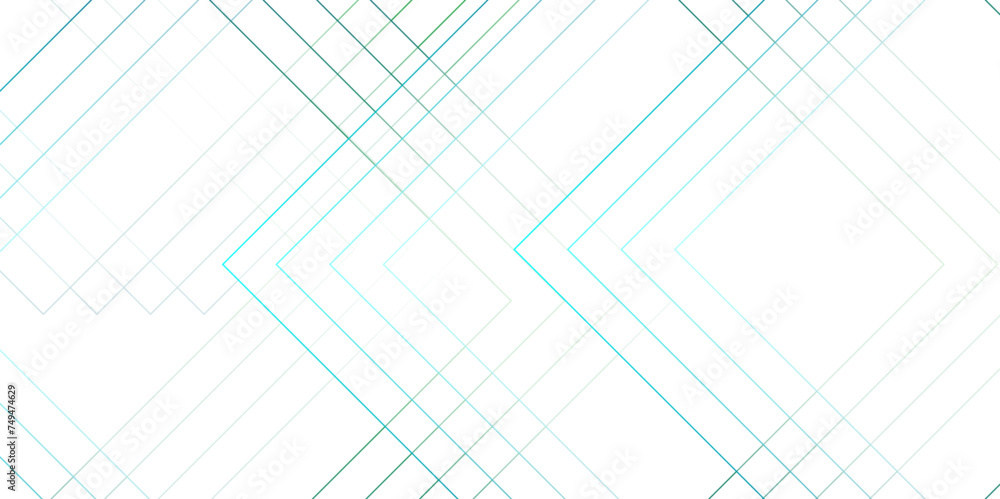 Abstract blue and white blueprint background architecture and technology bright lines. Geometric squares with digital connection of lines. White transparent material in triangle design - obrazy, fototapety, plakaty 