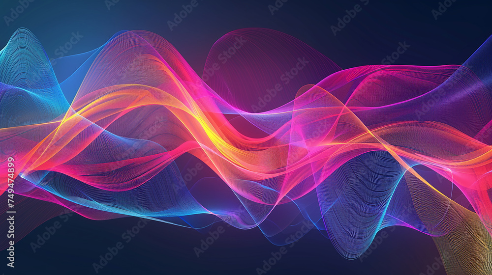 Fototapeta premium abstract background design ,wave line background design