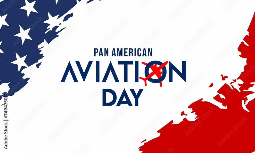 Pan American aviation day theme poster, Suitable for Poster , Banners, campaign and greeting card, flat vector modern illustration Pan American aviation day theme poster, Suitable for Poster , Banners, campaign and greeting card, flat vector modern illustration