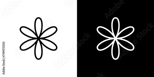 編集可能な花のベクターアイコン