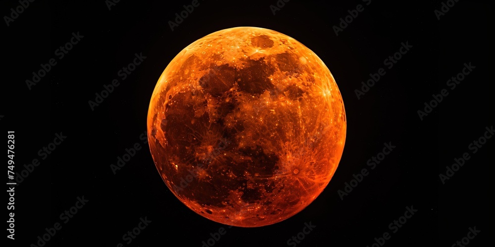 Obraz premium Blood moon - red moon in the night sky