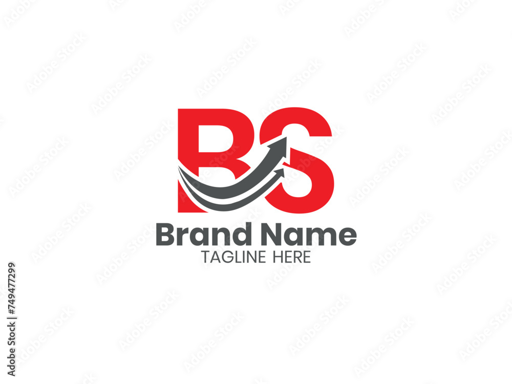 BS logo. BS design. BS letter logo design vector with an arrow icon marketing logo. SB logo  vector