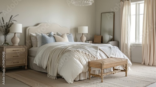 A beautifully styled bedroo...