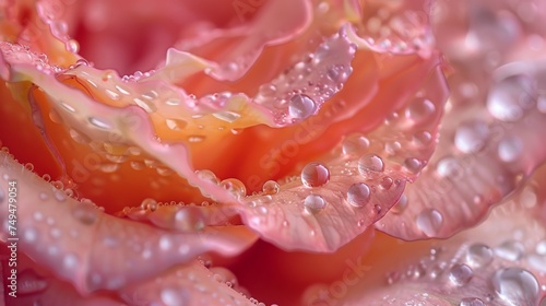 Macro shot of fresh dew dro...