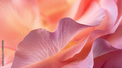 Wallpaper Mural Macro photography reveals the delicate curves and subtle textures of flower petals, bathed in soft, warm light. Torontodigital.ca