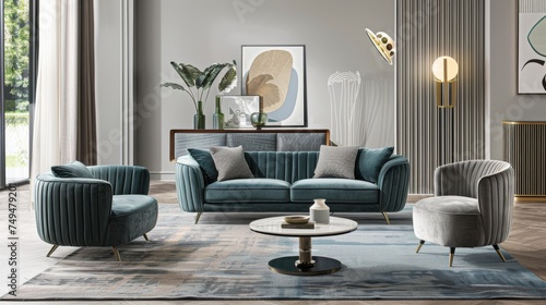 An exquisite living room de...