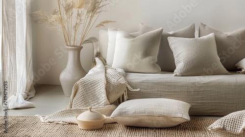 An inviting living space ad...
